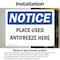 Signmission Place Used Antifreeze Here, 5 in W x Rectangle, Vinyl Decal OS-2PACK-NS-D-35-L-17312 - alternate 3